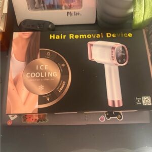 Ice Cooling Hair Removal Device with Pink Accents